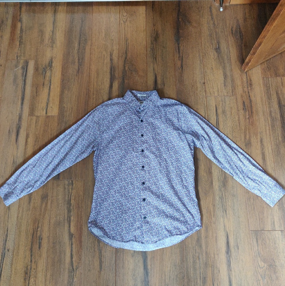 Vintage flower design dress shirt